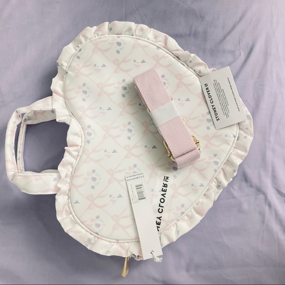 RARE Stoney Clover Lane Mini Heart Tote -Sugar Cube - Picture 3 of 5